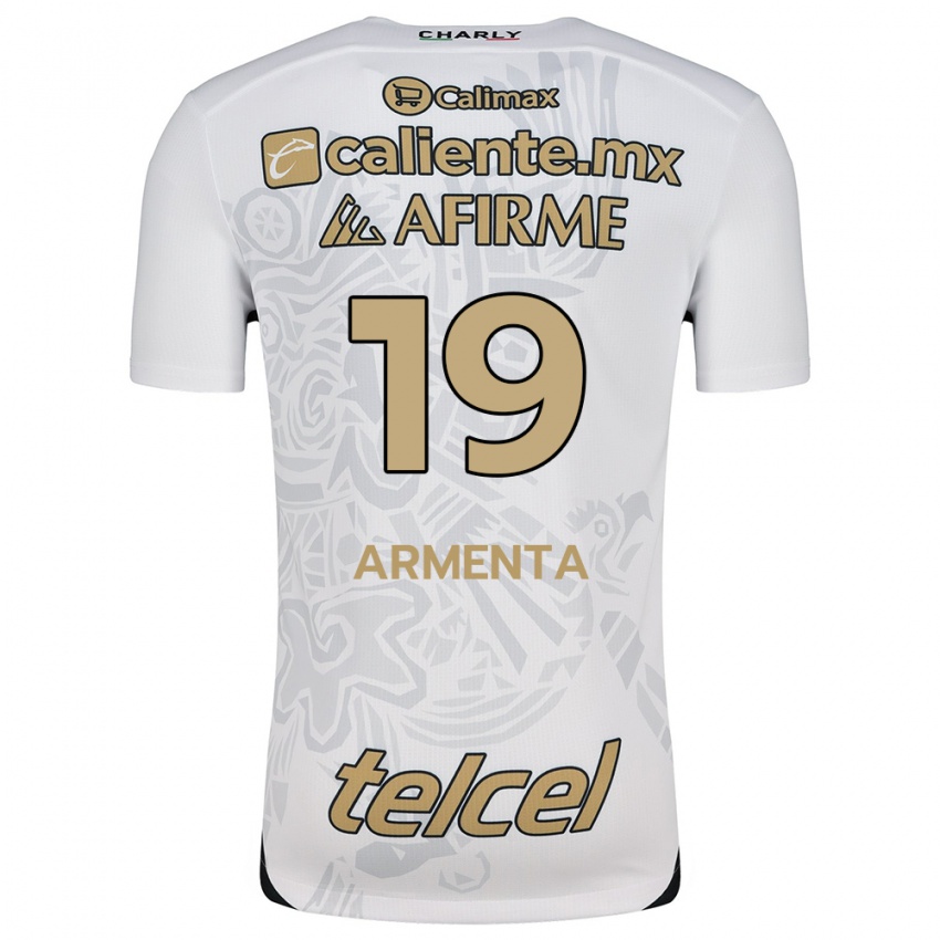 Criança Camisola Eduardo Armenta #19 Branco Preto Alternativa 2024/25 Camisa