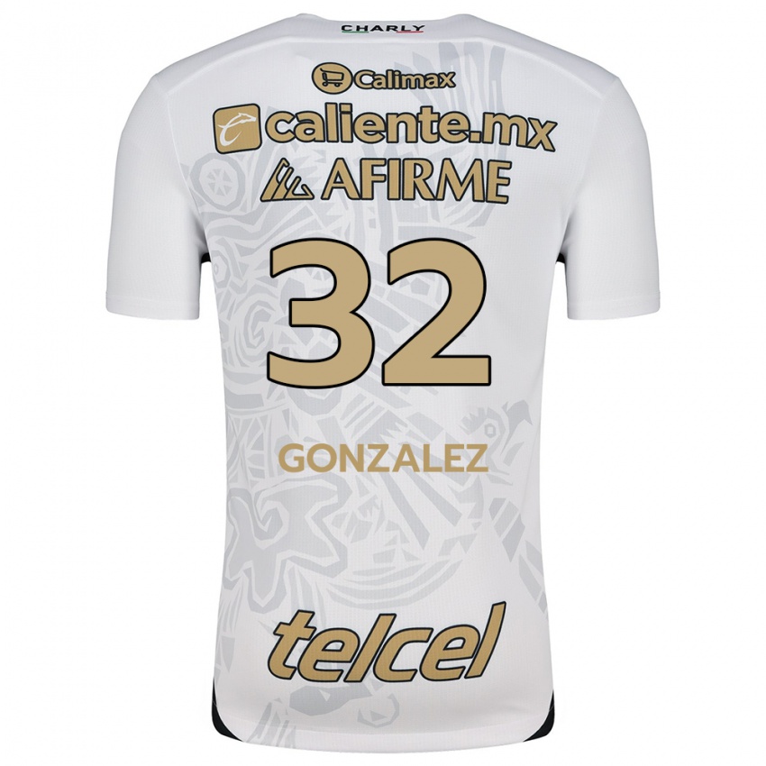 Criança Camisola Carlos Gonzalez #32 Branco Preto Alternativa 2024/25 Camisa