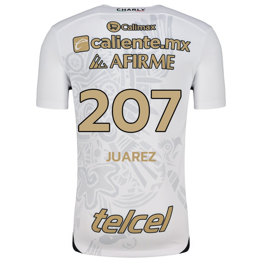 Criança Camisola José Juárez #207 Branco Preto Alternativa 2024/25 Camisa