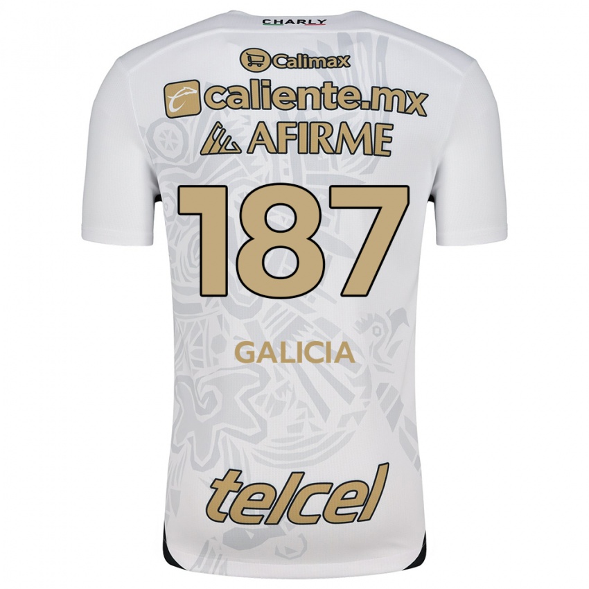 Criança Camisola Carlos Galicia #187 Branco Preto Alternativa 2024/25 Camisa