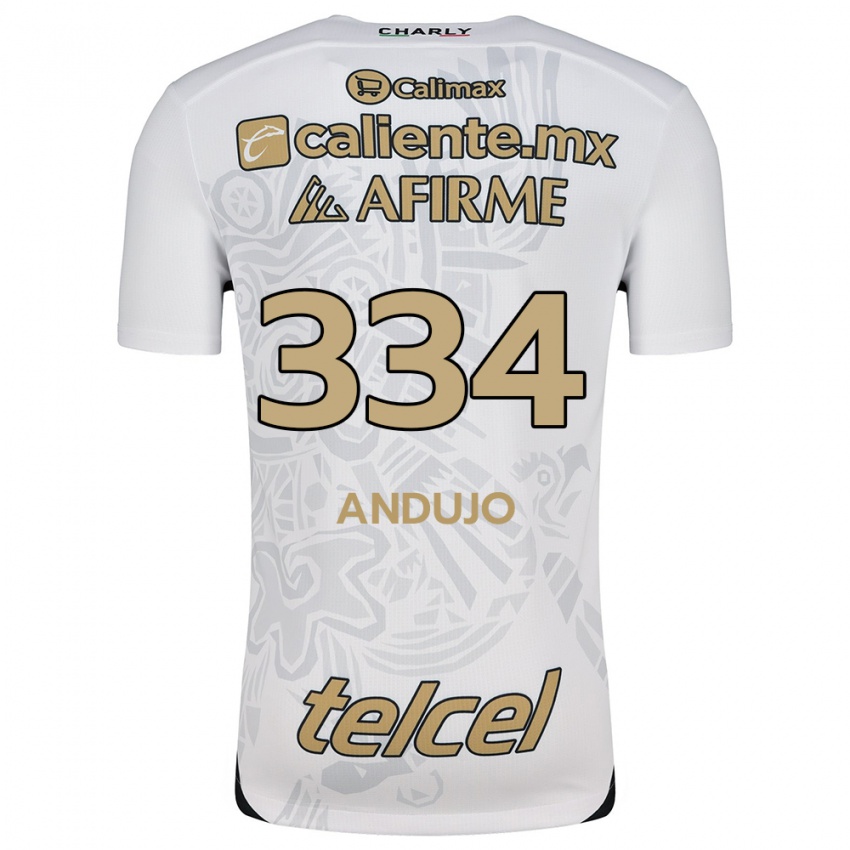 Criança Camisola Favio Andujo #334 Branco Preto Alternativa 2024/25 Camisa