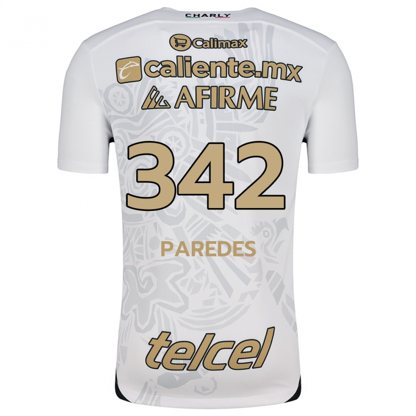 Criança Camisola Santiago Paredes #342 Branco Preto Alternativa 2024/25 Camisa