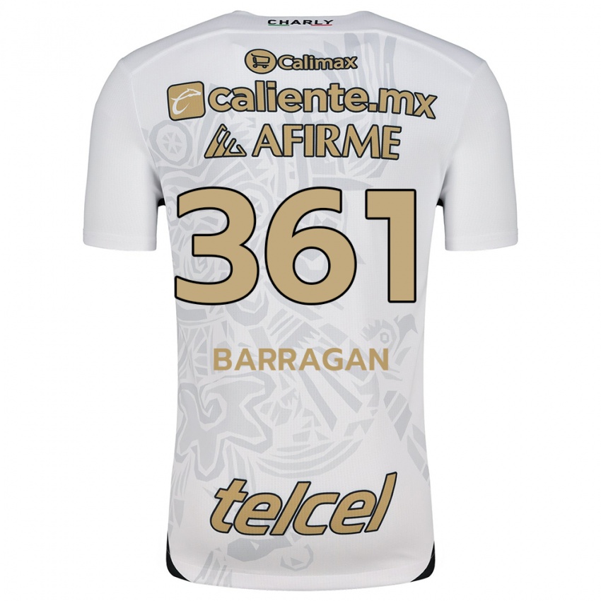 Criança Camisola Jesús Barragán #361 Branco Preto Alternativa 2024/25 Camisa