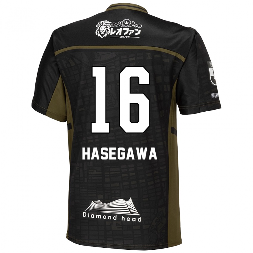 Criança Camisola Tatsuya Hasegawa #16 Preto Verde Alternativa 2024/25 Camisa