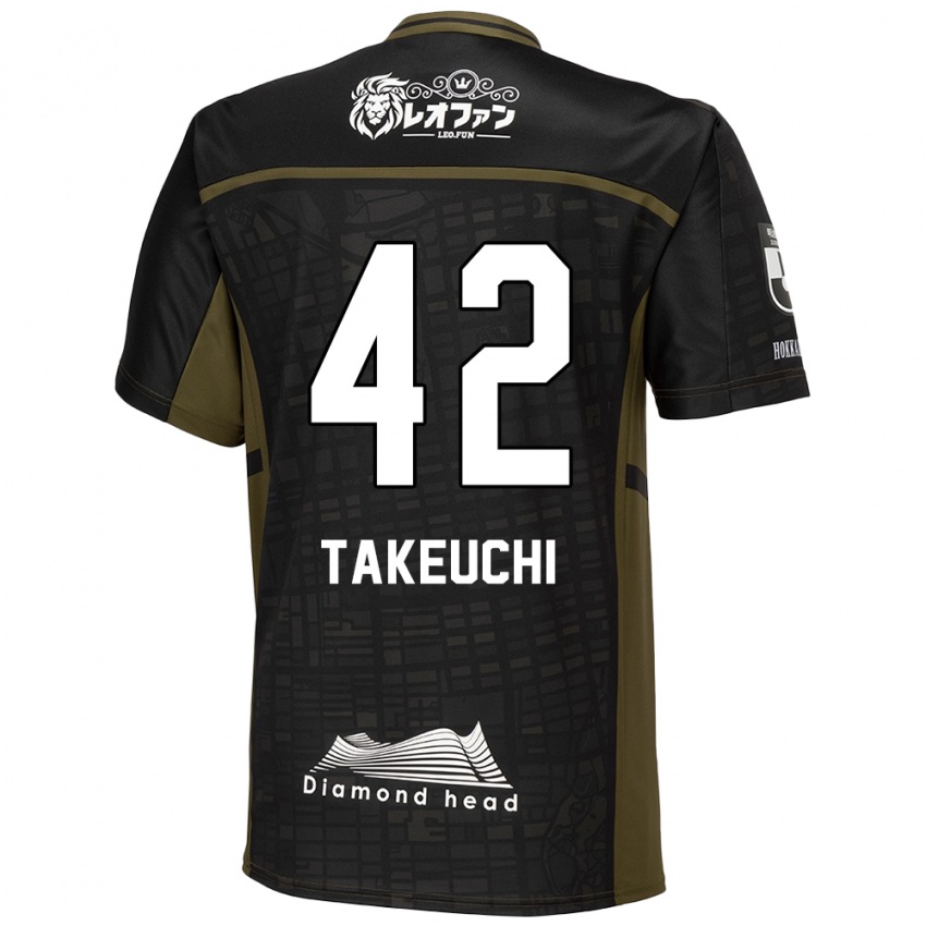 Criança Camisola Ryuma Takeuchi #42 Preto Verde Alternativa 2024/25 Camisa