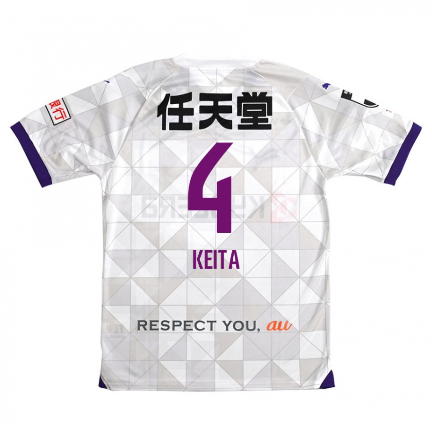 Criança Camisola Keita Matsuda #4 Branco Roxo Alternativa 2024/25 Camisa