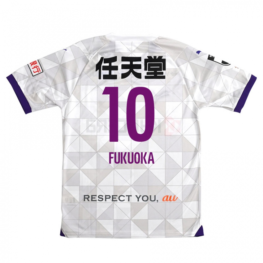 Criança Camisola Shimpei Fukuoka #10 Branco Roxo Alternativa 2024/25 Camisa