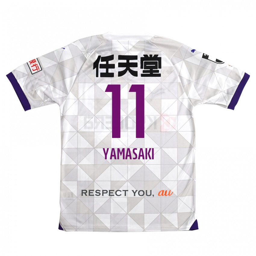 Criança Camisola Ryogo Yamasaki #11 Branco Roxo Alternativa 2024/25 Camisa