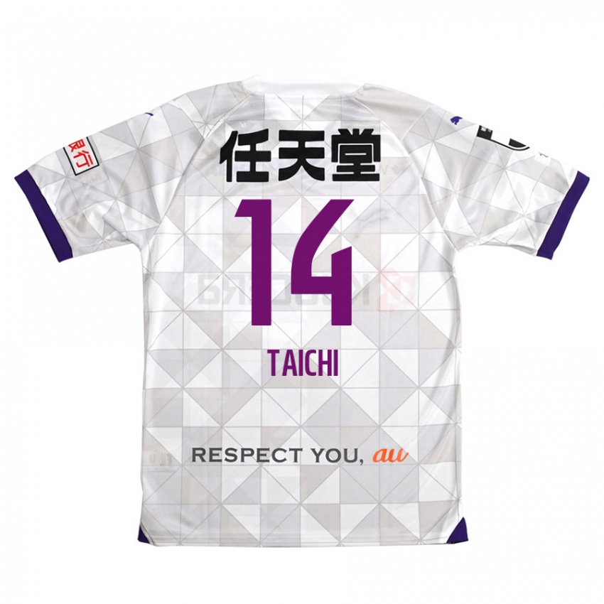 Criança Camisola Taichi Hara #14 Branco Roxo Alternativa 2024/25 Camisa