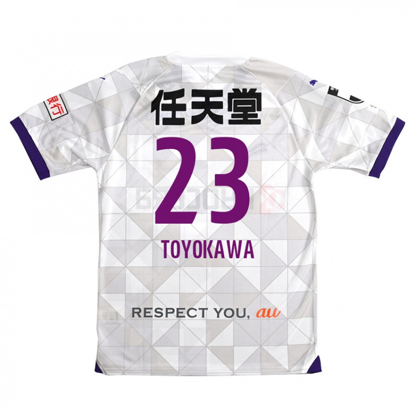 Criança Camisola Yuta Toyokawa #23 Branco Roxo Alternativa 2024/25 Camisa