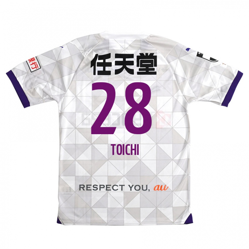 Criança Camisola Toichi Suzuki #28 Branco Roxo Alternativa 2024/25 Camisa