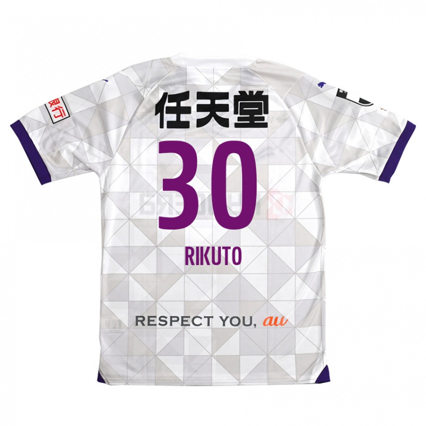 Criança Camisola Rikuto Iida #30 Branco Roxo Alternativa 2024/25 Camisa