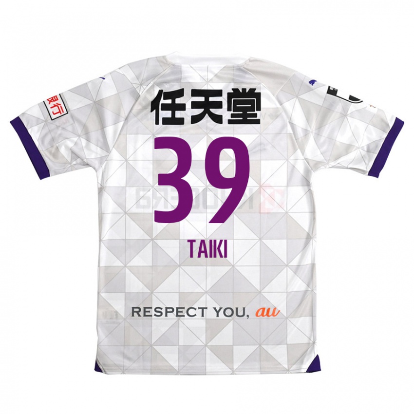 Criança Camisola Taiki Hirato #39 Branco Roxo Alternativa 2024/25 Camisa