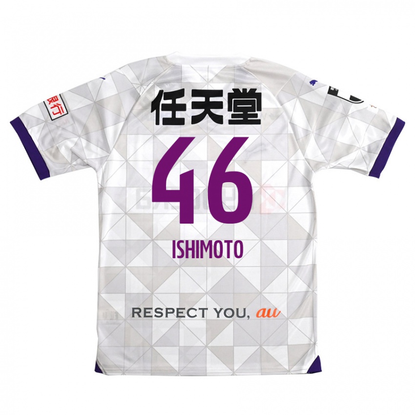 Criança Camisola Taiga Ishimoto #46 Branco Roxo Alternativa 2024/25 Camisa