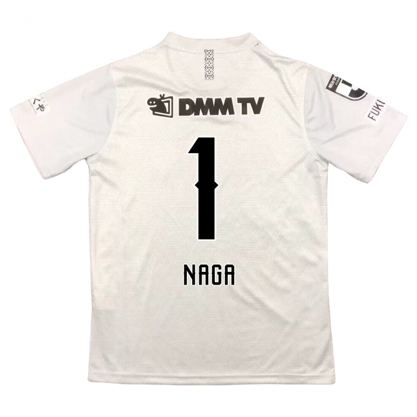 Criança Camisola Takumi Nagaishi #1 Cinza Preto Alternativa 2024/25 Camisa