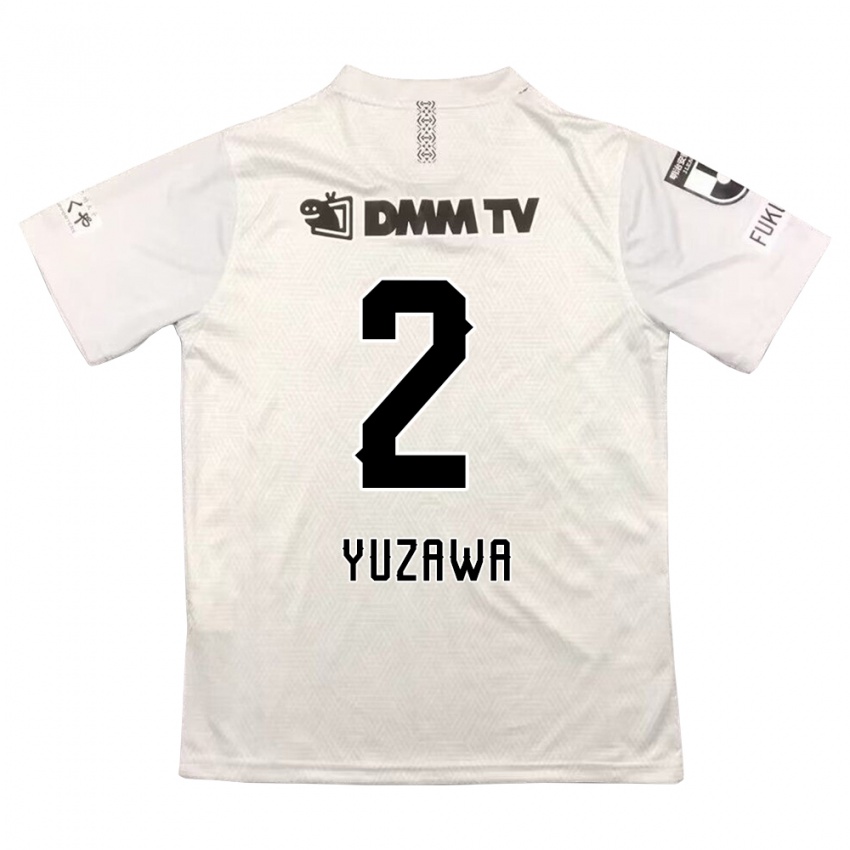 Criança Camisola Masato Yuzawa #2 Cinza Preto Alternativa 2024/25 Camisa