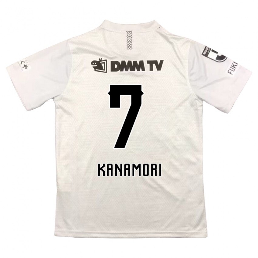 Criança Camisola Takeshi Kanamori #7 Cinza Preto Alternativa 2024/25 Camisa