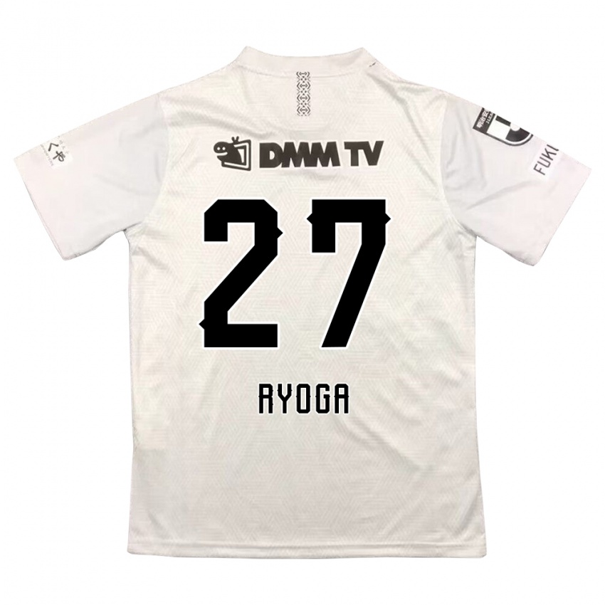 Criança Camisola Ryoga Sato #27 Cinza Preto Alternativa 2024/25 Camisa