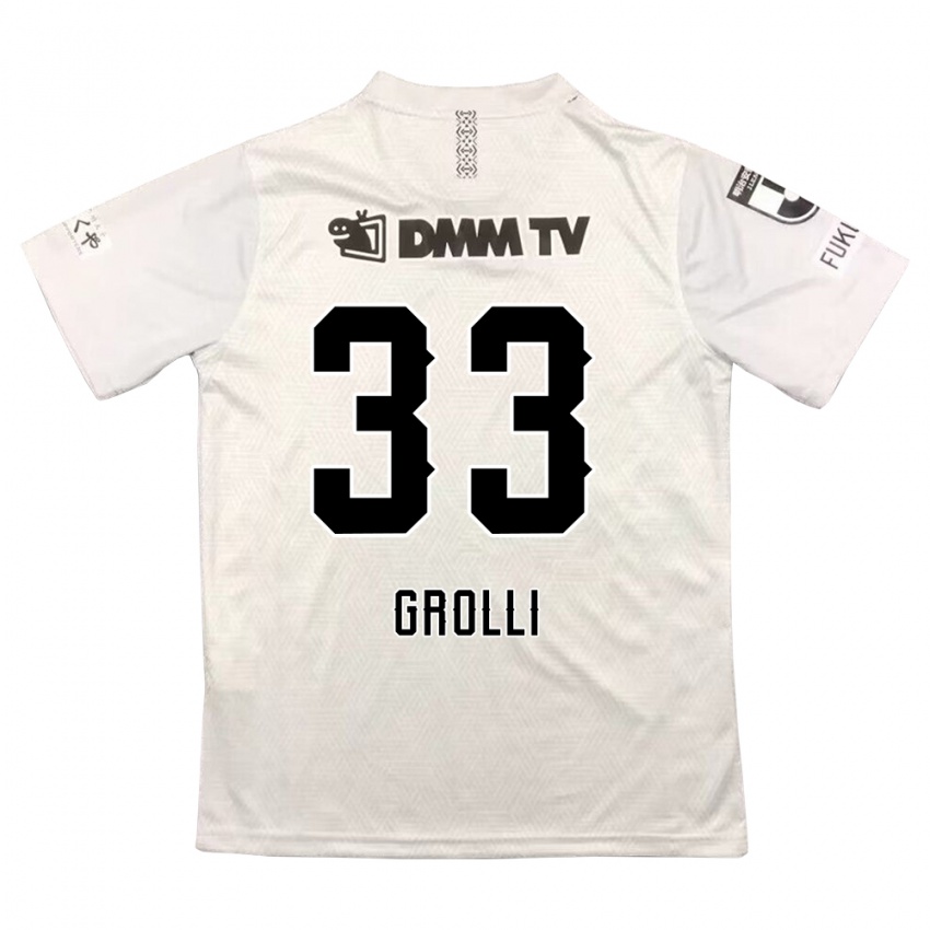 Criança Camisola Douglas Grolli #33 Cinza Preto Alternativa 2024/25 Camisa