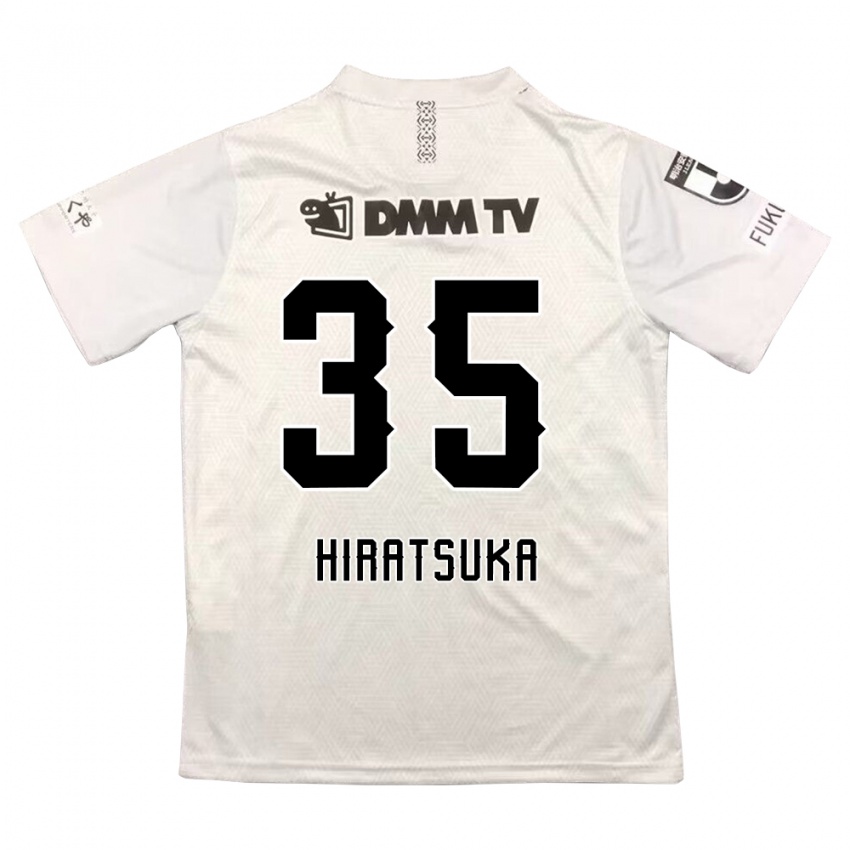 Criança Camisola Yuto Hiratsuka #35 Cinza Preto Alternativa 2024/25 Camisa