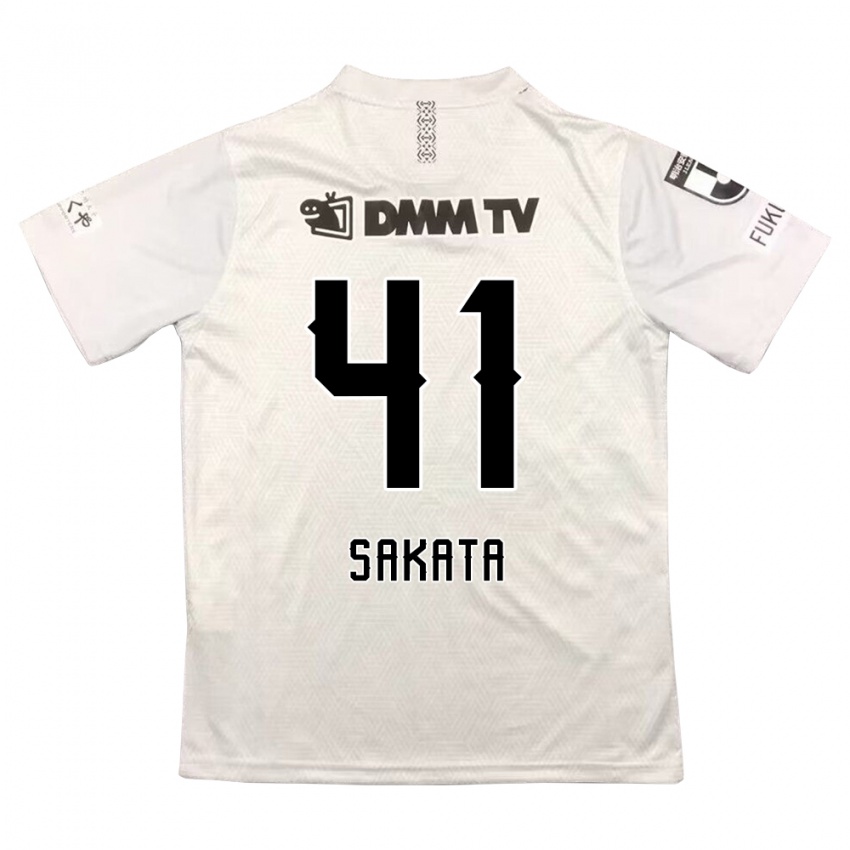 Criança Camisola Daiki Sakata #41 Cinza Preto Alternativa 2024/25 Camisa