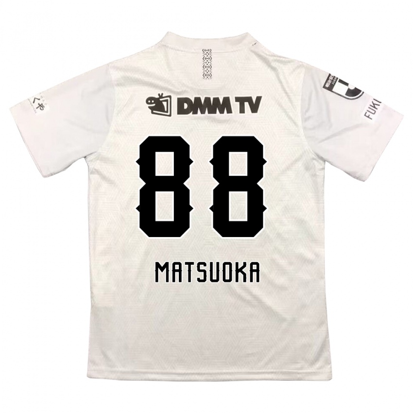 Criança Camisola Daiki Matsuoka #88 Cinza Preto Alternativa 2024/25 Camisa