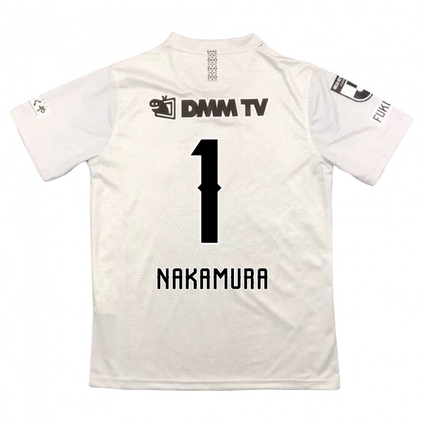 Criança Camisola Seigo Nakamura #1 Cinza Preto Alternativa 2024/25 Camisa