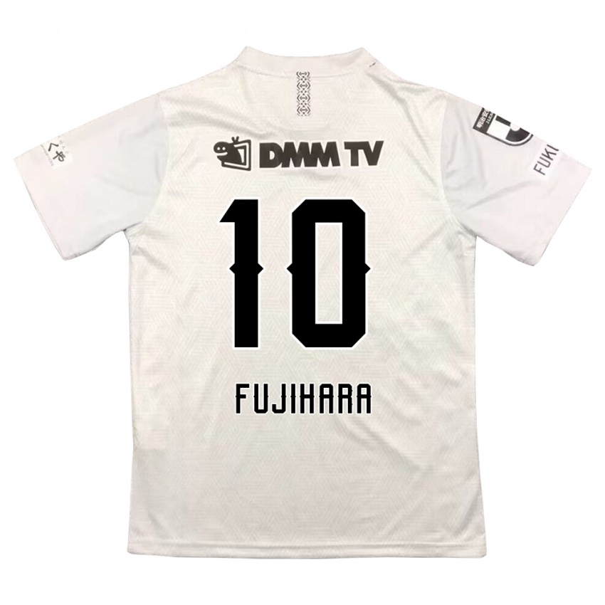 Criança Camisola Naoatsu Fujihara #10 Cinza Preto Alternativa 2024/25 Camisa