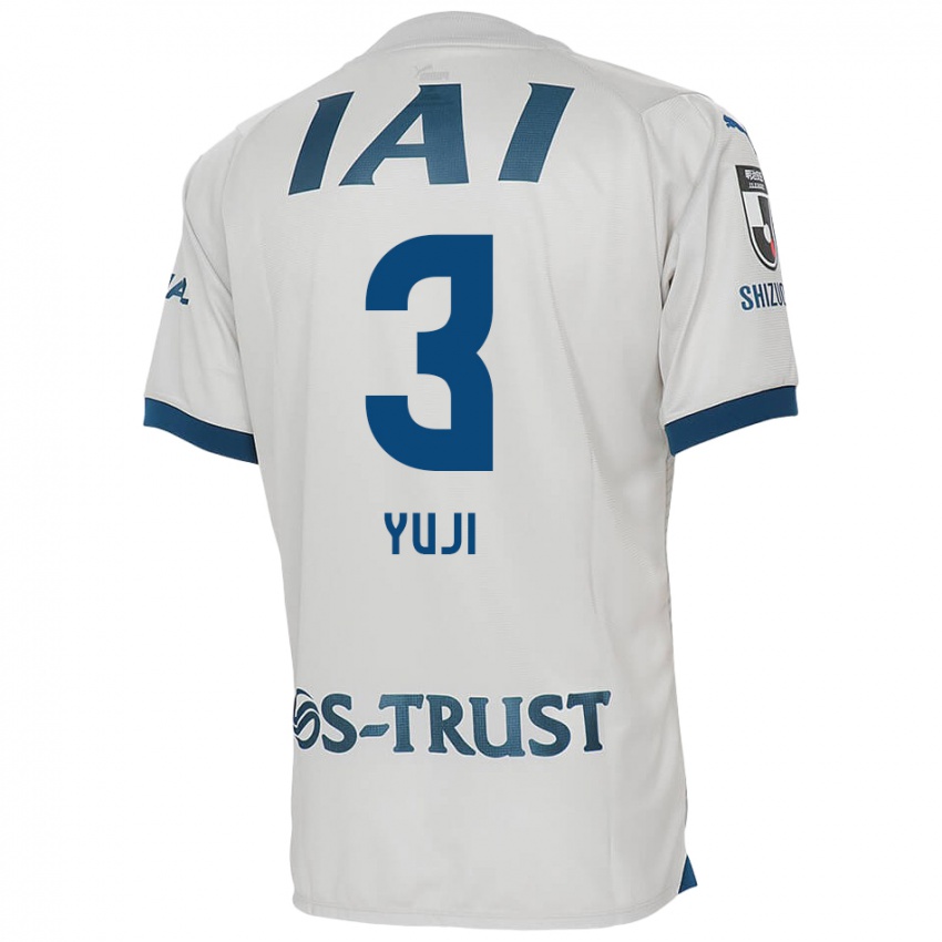 Criança Camisola Yuji Takahashi #3 Branco Azul Alternativa 2024/25 Camisa