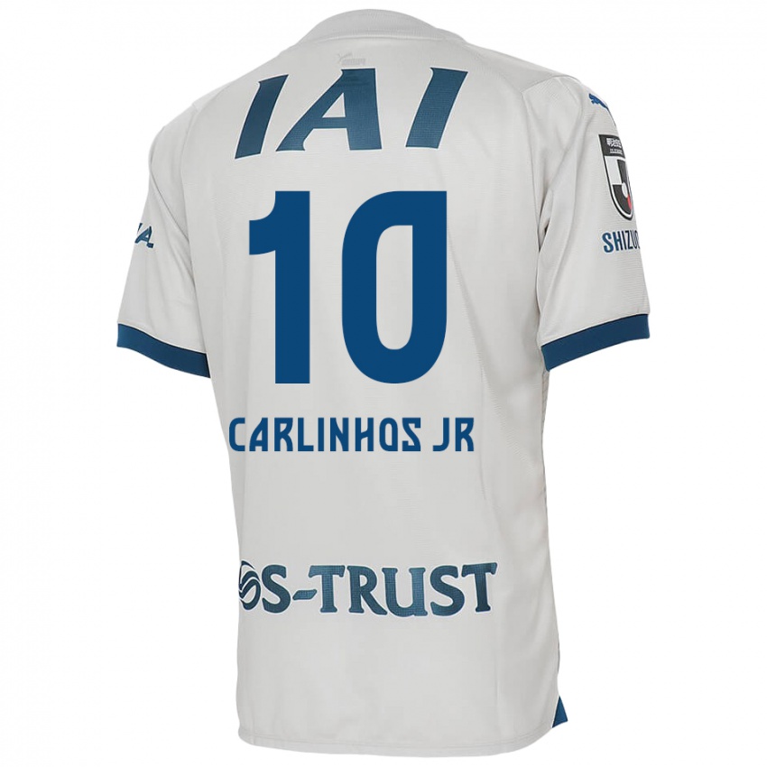 Criança Camisola Carlinhos Junior #10 Branco Azul Alternativa 2024/25 Camisa