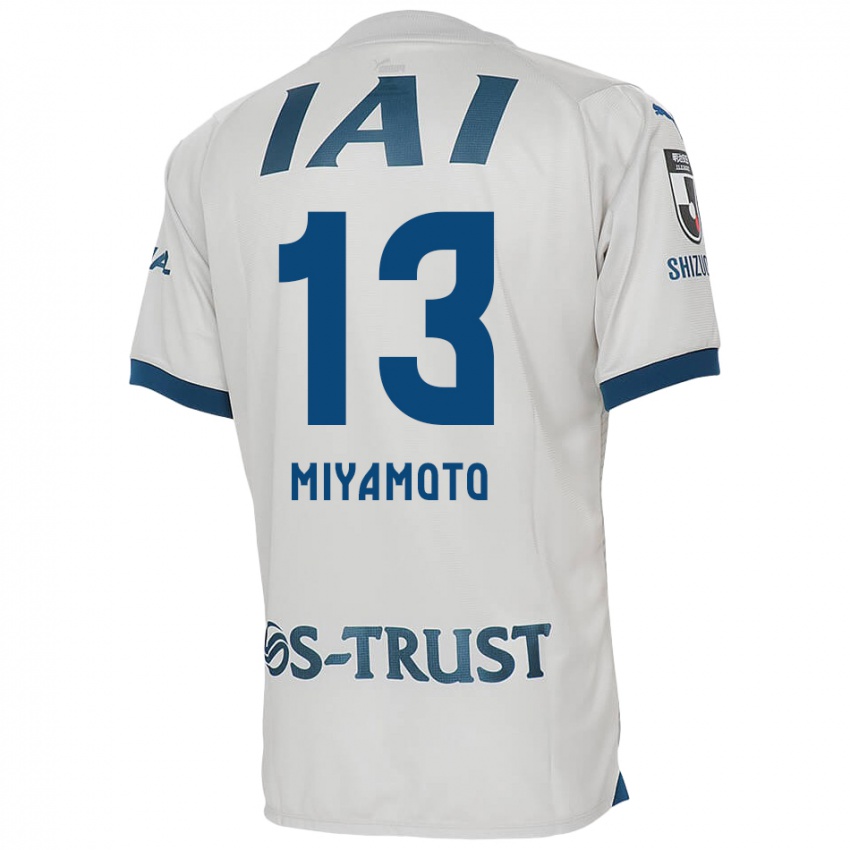 Criança Camisola Kota Miyamoto #13 Branco Azul Alternativa 2024/25 Camisa