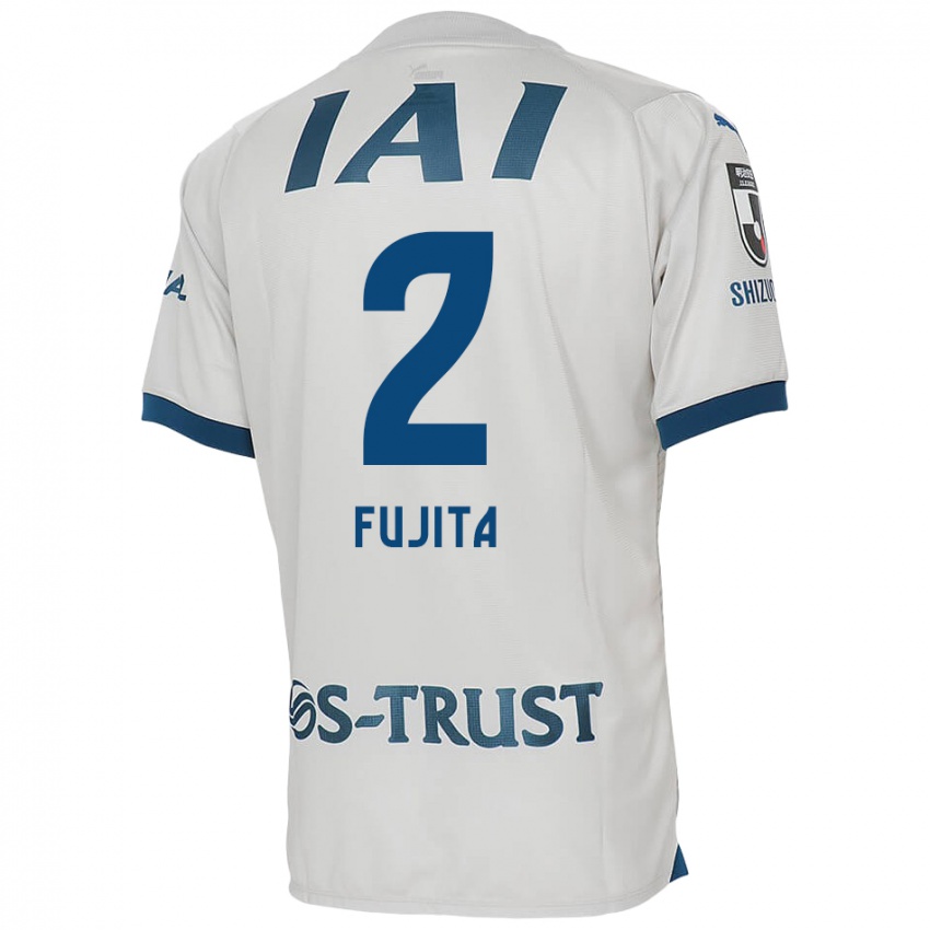 Criança Camisola Shunsuke Fujita #2 Branco Azul Alternativa 2024/25 Camisa