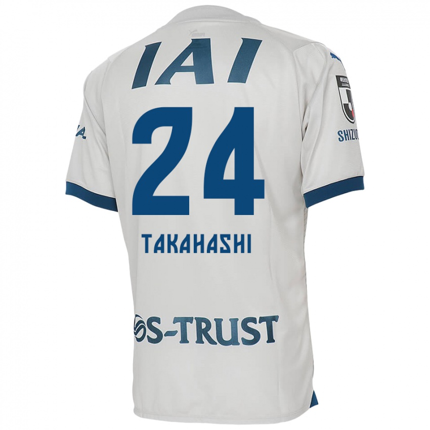 Criança Camisola Yuzuki Takahashi #24 Branco Azul Alternativa 2024/25 Camisa