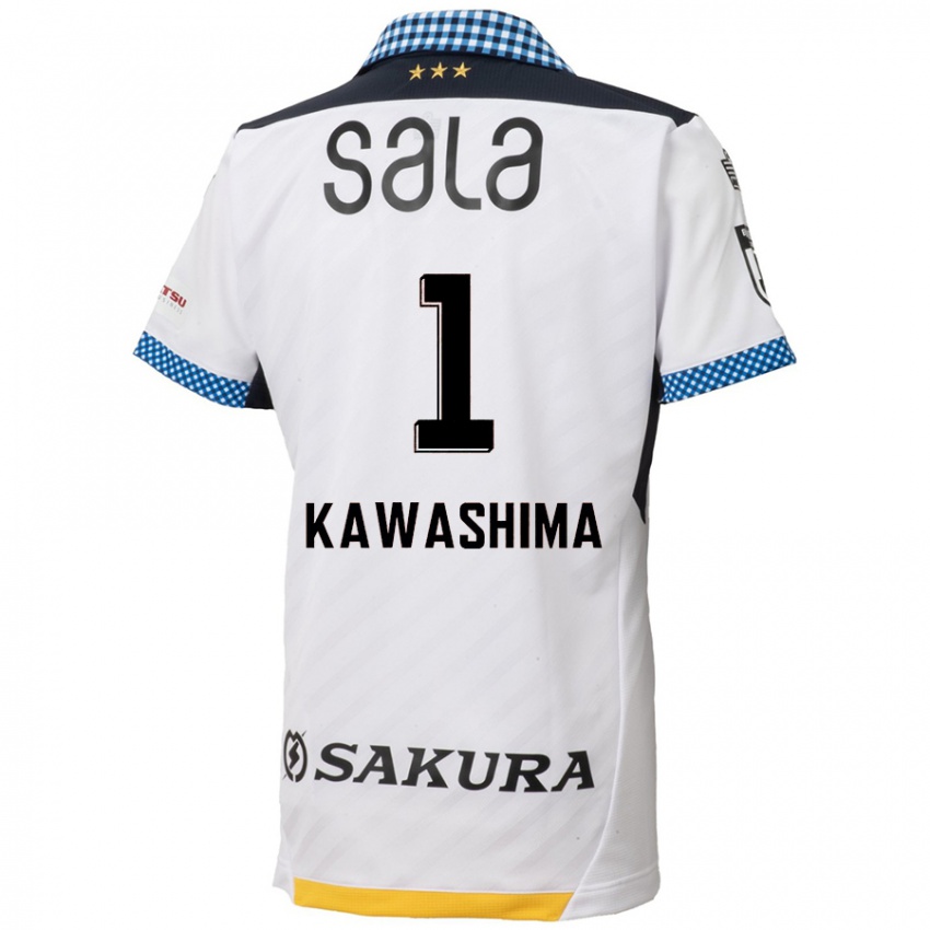 Criança Camisola Eiji Kawashima #1 Branco Preto Alternativa 2024/25 Camisa