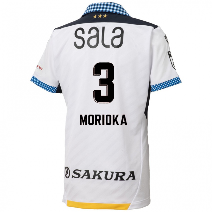 Criança Camisola Riku Morioka #3 Branco Preto Alternativa 2024/25 Camisa