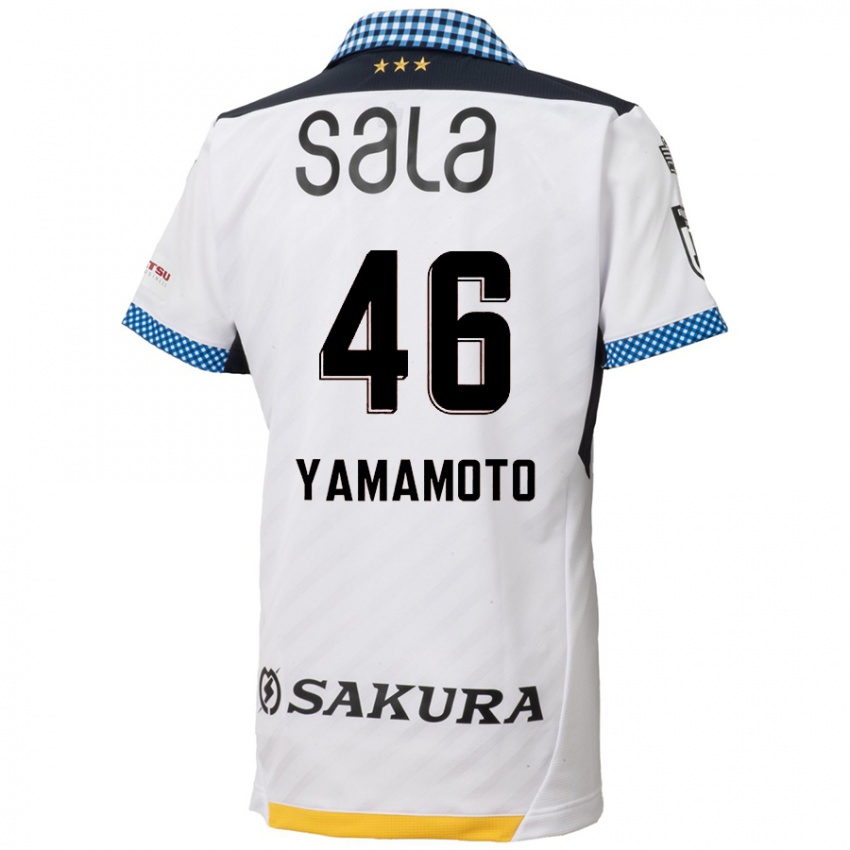 Criança Camisola Shota Yamamoto #46 Branco Preto Alternativa 2024/25 Camisa