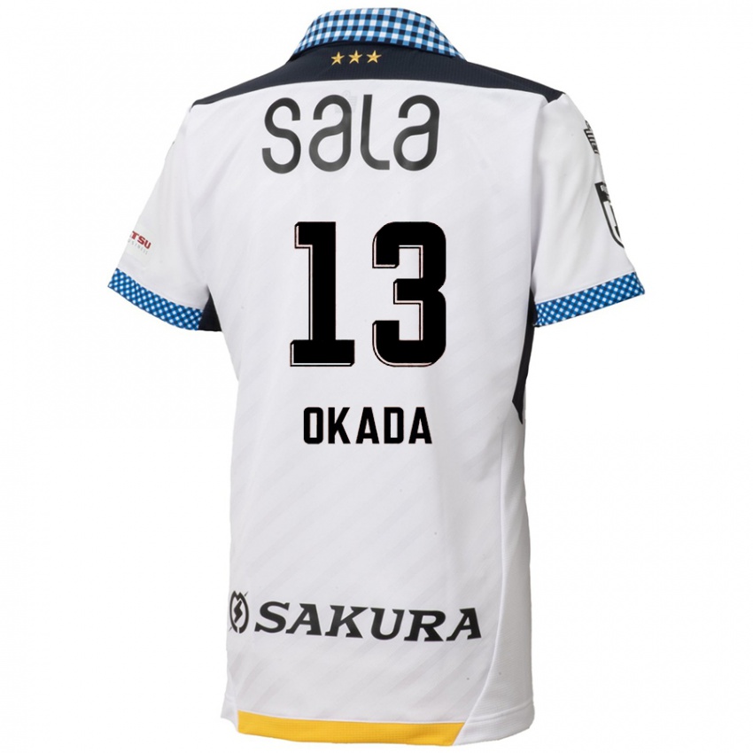 Criança Camisola Kosei Okada #13 Branco Preto Alternativa 2024/25 Camisa