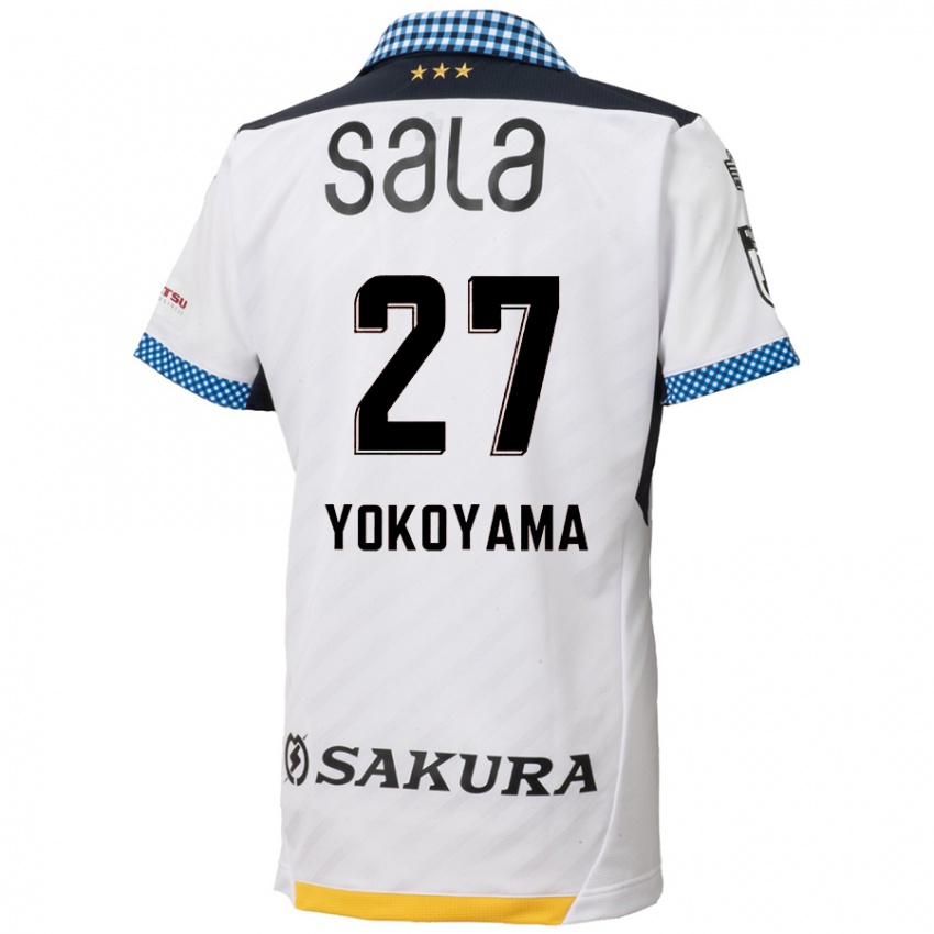 Criança Camisola Kota Yokoyama #27 Branco Preto Alternativa 2024/25 Camisa