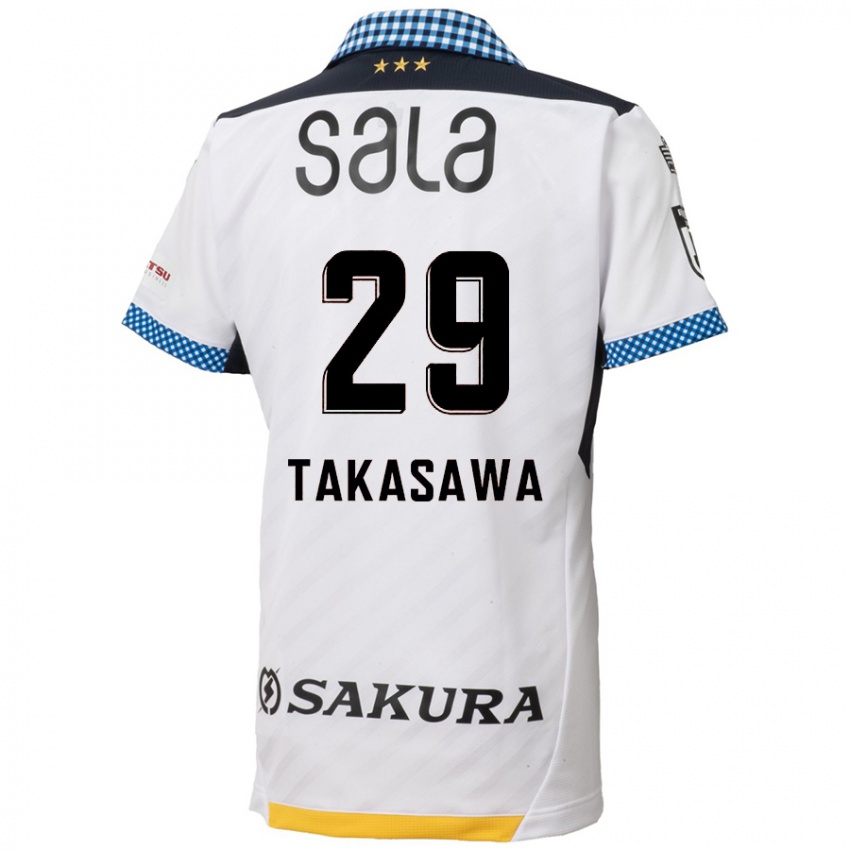 Criança Camisola Kaito Takasawa #29 Branco Preto Alternativa 2024/25 Camisa