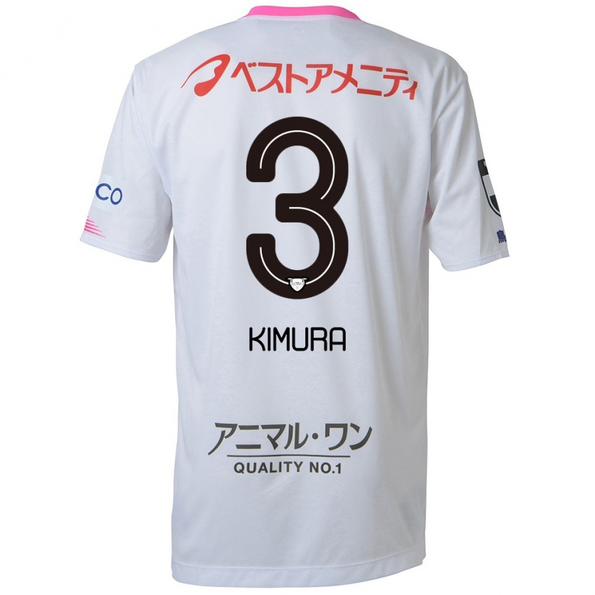 Criança Camisola Seiji Kimura #3 Branco Azul Rosa Alternativa 2024/25 Camisa