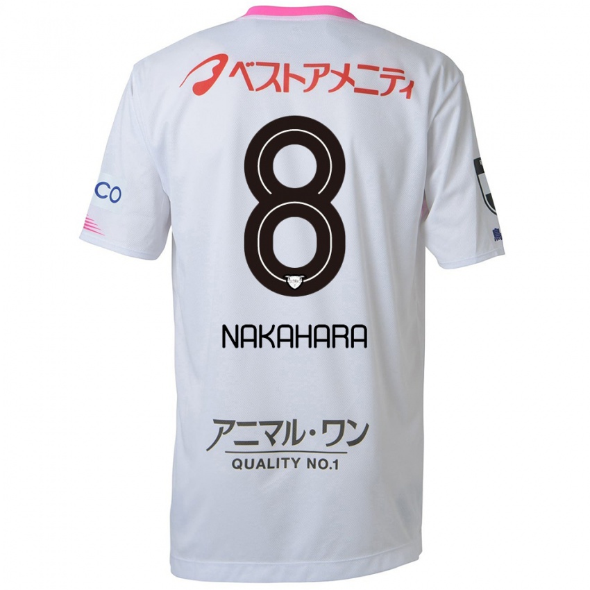 Criança Camisola Hikaru Nakahara #8 Branco Azul Rosa Alternativa 2024/25 Camisa