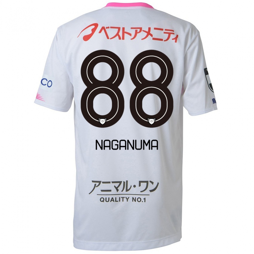 Criança Camisola Yoichi Naganuma #88 Branco Azul Rosa Alternativa 2024/25 Camisa