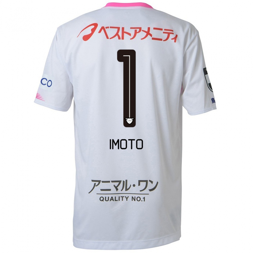 Criança Camisola Kota Imoto #1 Branco Azul Rosa Alternativa 2024/25 Camisa