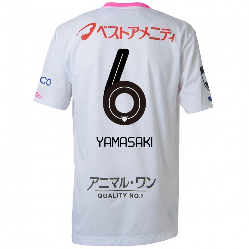 Criança Camisola Haruki Yamasaki #6 Branco Azul Rosa Alternativa 2024/25 Camisa