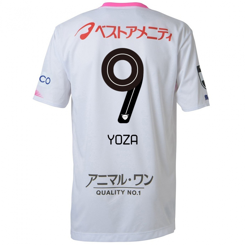 Criança Camisola Tomomichi Yoza #9 Branco Azul Rosa Alternativa 2024/25 Camisa