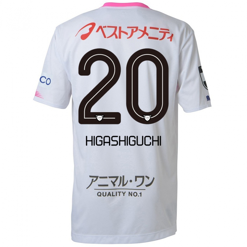 Criança Camisola Aitaro Higashiguchi #20 Branco Azul Rosa Alternativa 2024/25 Camisa