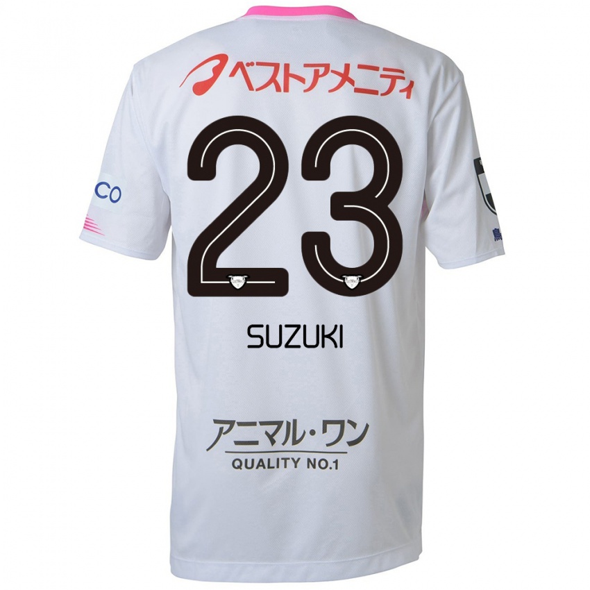 Criança Camisola Yuki Suzuki #23 Branco Azul Rosa Alternativa 2024/25 Camisa