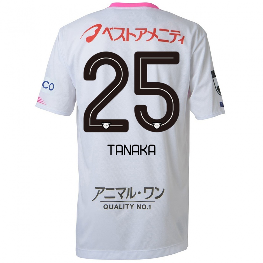 Criança Camisola Yuto Tanaka #25 Branco Azul Rosa Alternativa 2024/25 Camisa