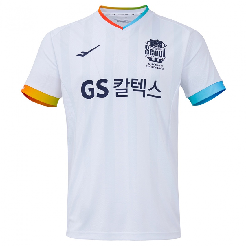 Criança Camisola Shin-Jin Kim #9 Branco Azul Alternativa 2024/25 Camisa