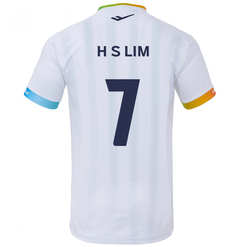 Criança Camisola Sang-Hyub Lim #7 Branco Azul Alternativa 2024/25 Camisa